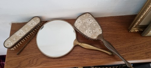 Vintage embroidered vanity - vintage,
