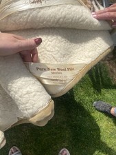 100% Wool Blankets X2, Sleeping Bag And Pillow. Warm, Heavy