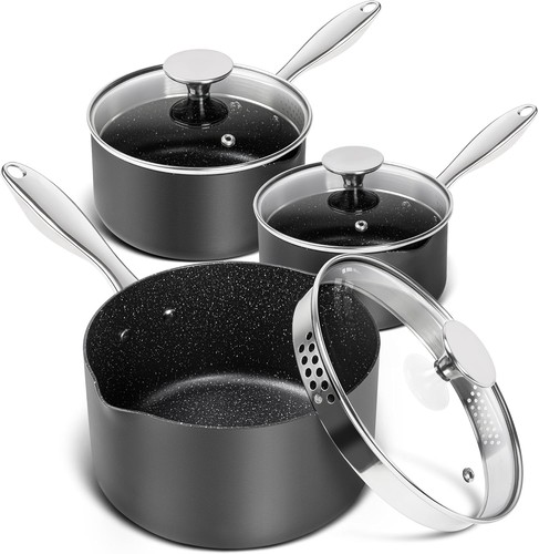 Hard anodized saucepan set - anodized,