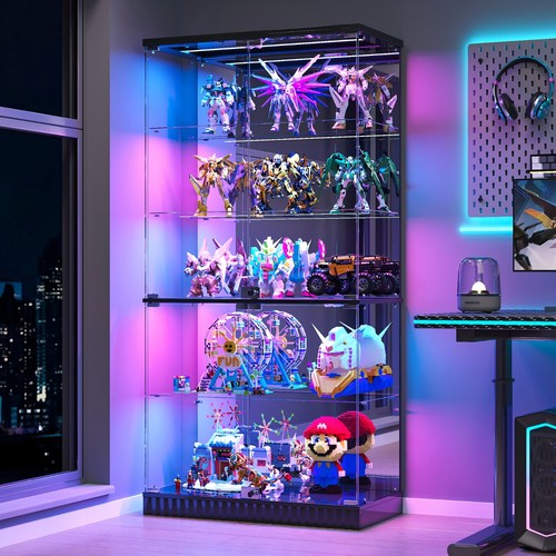 Glass display cabinet with rgb - glass,
