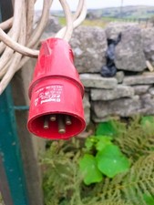 3 phase trailing lead, with plug and socket. Extension lead.