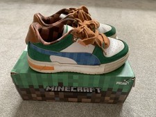 Minecraft PUMA Trainers Boys UK Size 3.5
