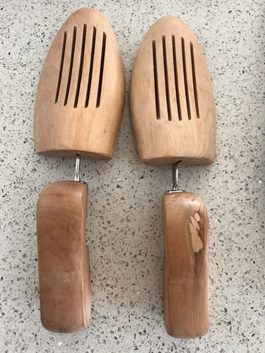 Pair wooden shoe trees - of,