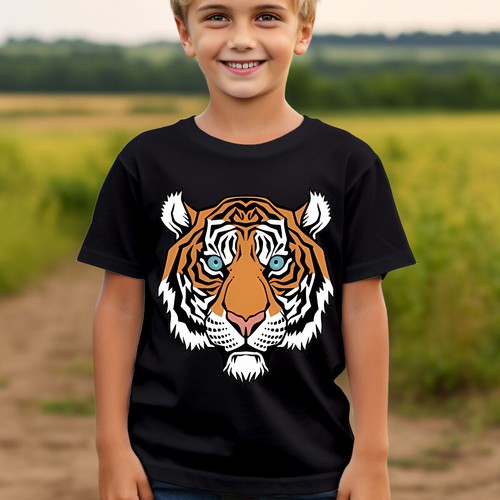 Tiger head graphic shirt - graphic, t-shirt