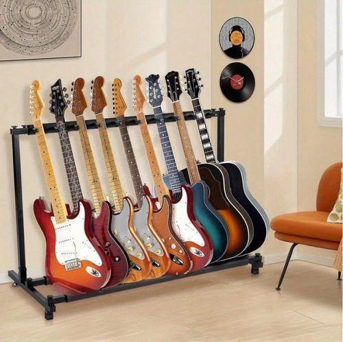Foldable multi guitar stand - foldable,