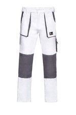 White Trousers Work Painters Builders Decorators Tradesman Pants 100% Cotton