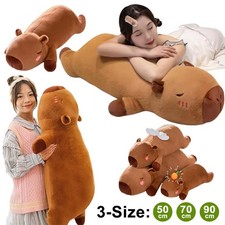 50-90cm Large Giant Capybara Plush Doll Toy Kawaii Soft Stuffed Pillow Xmas Gift