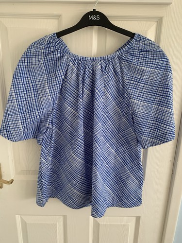 Womens blue check - womens, cotton