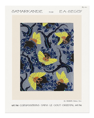Art nouveau butterfly wall - nouveau,
