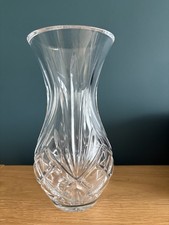 Heavy Crystal 8” Flower Vase 4” Diameter Ex Condition