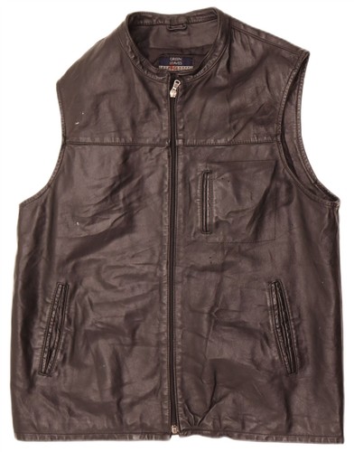 Green leaves mens leather - green,