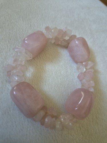 Rose quartz bracelet large - quartz,