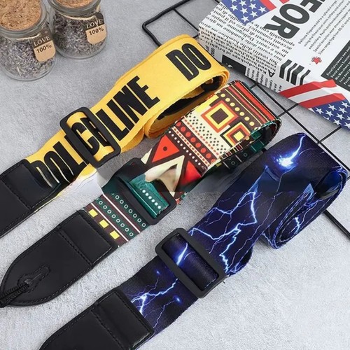 Soft leather guitar strap - leather,