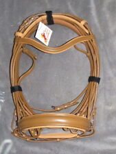 FSS ROLLED Bridle Curve Comfort Padded Poll Guard SNAFFLE DOUBLE TOBACCO TAN FUL