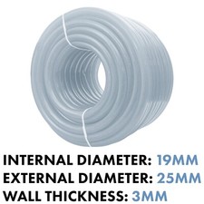 19mm ID CLEAR PVC BRAIDED