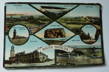 SOUTH SHIELDS, TYNE & WEAR - VINTAGE POSTCARD 1915 SOUTH SHIELDS cancel