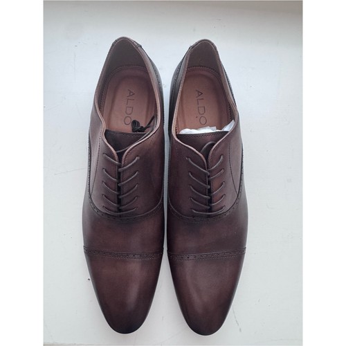 Aldo brown leather cap toe - leather,