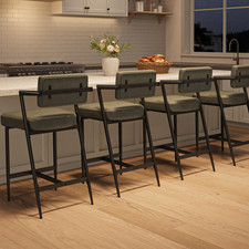 Set of 4 Rustic Green Bar