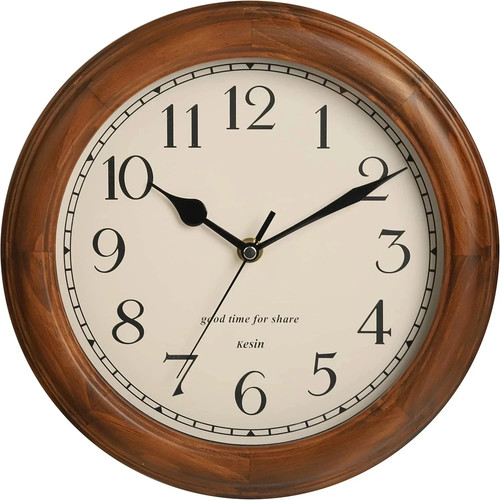 Wooden wall clock with retro - wooden,