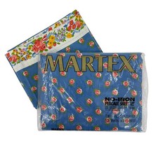 Vtg Martex Blue Floral Twin