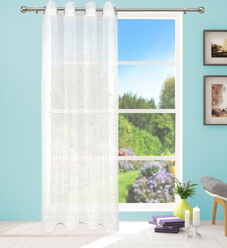 Star voile curtain - star, panel