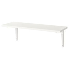 IKEA BURHULT / SIBBHULT Wall Shelf Practical Storage Shelf White/White 59x20 cm