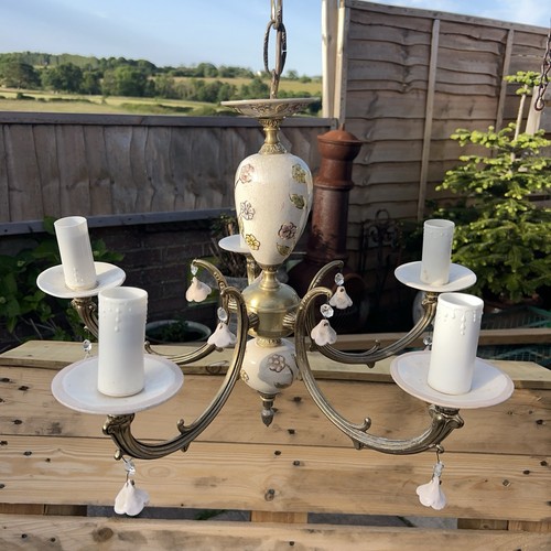 Vintage arm brass floral - arm,