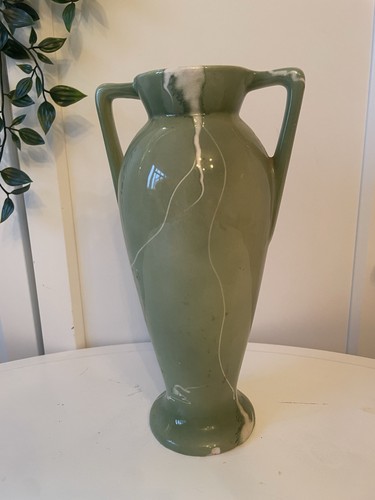 Vintage green art - art, vase