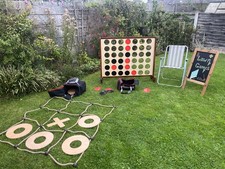 Wooden Mega 4 In A Row and Giant Noughts and Crosses (+ Lawn Games Sign)