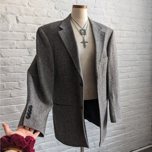 Vintage wool chevron - wool,