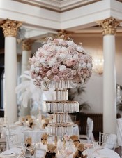 Luxury Rose Gold Crystal Table