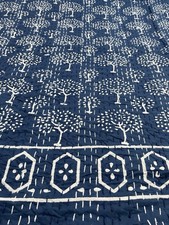 Indian Kantha Quilt Bedspread