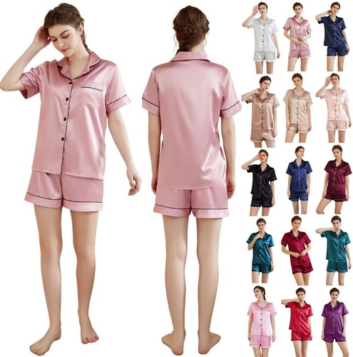 Women satin pyjamas - satin,