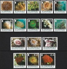 2006-2007 Alderney Sg A288/A308 Corals and Anemones Definitives MNH