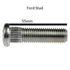 5x Ford Extended Wheel Stud 55mm, M12x1.5 13mm Spline Fiesta ST RS Focus Mondeo