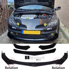 For Renault Clio MK2 MK3 2003-2014 Gloss Black Front Bumper Spoiler Lip Splitter