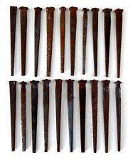 20 Vintage Antique Cut Clasp Steel Floorboard Floor Nails 4" Long New Old Stock