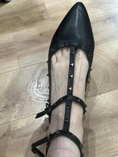 Heine black stud shoes size 42