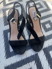 Dune Black Heeled Sandals With