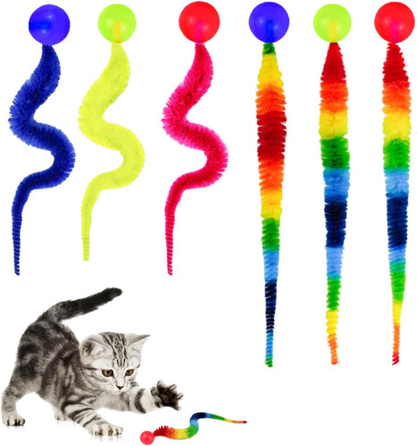 6pcs colorful worm - colorful, toys