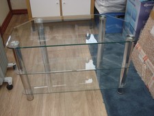 Glass corner TV stand for AV