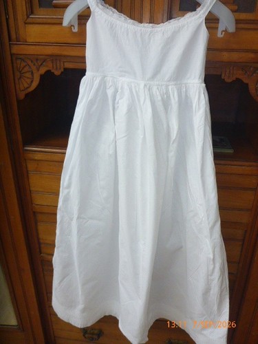 Antique cotton underdress slip - antique,