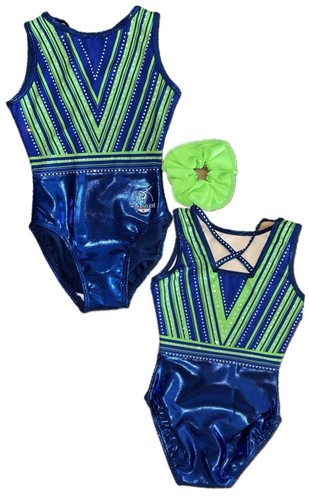 Blue lime domino girls - blue/lime,