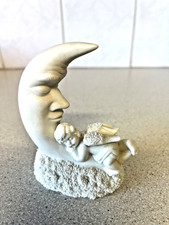 SNOW BABIES DEPT 56 ORNAMENT MOON/ANGEL CANDLE HOLDER COLLECTIBLE 