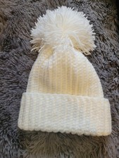 Winter Knitted Cap With Pompom
