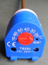 Immersion Heater Thermostat c/w Resettable Cut-out TS230 18 inch 3Kw
