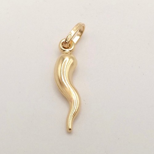 Solid 18k gold corno - gold,