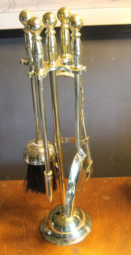 Vintage brass fireside - vintage,