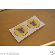 TABBERT - (RESIN DOMED) - Caravan Wheelcap Stickers Decals Graphics - PAIR