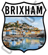 BRIXHAM DEVON car sticker